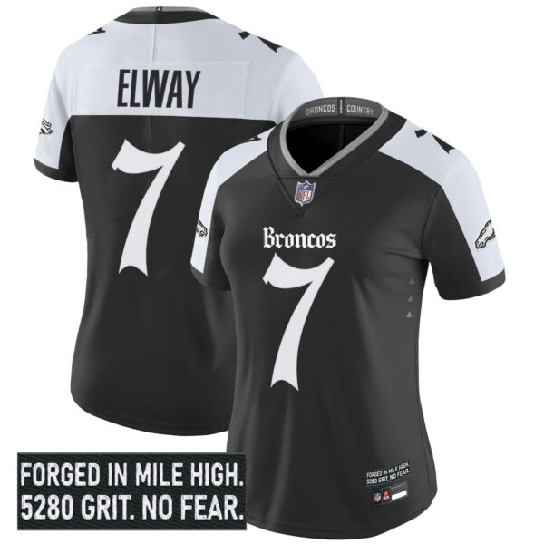 Women's Denver Broncos 'Gothic Mile High Shadows Edition' Vapor Limited Jersey - All Stitched - Image 20