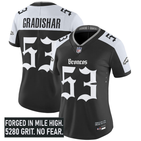 Women's Denver Broncos 'Gothic Mile High Shadows Edition' Vapor Limited Jersey - All Stitched - Image 21