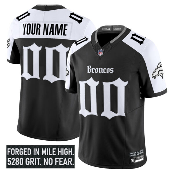 Denver Broncos 'Gothic Mile High Shadows Edition' Vapor Limited Custom Jersey - All Stitched - Image 3