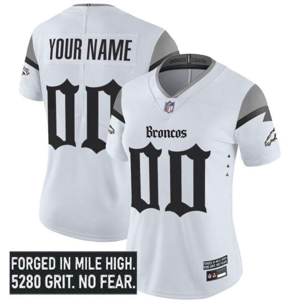 Denver Broncos 'Gothic Mile High Shadows Edition' Vapor Limited Custom Jersey - All Stitched - Image 5