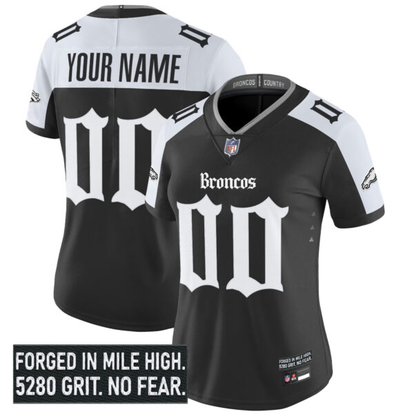 Denver Broncos 'Gothic Mile High Shadows Edition' Vapor Limited Custom Jersey - All Stitched - Image 6