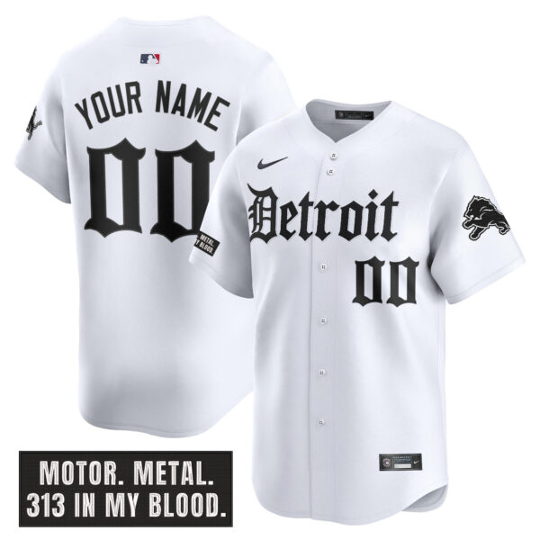 Detroit Lions 'Motor Gothic Edition' Vapor Premier Limited Custom Jersey - All Stitched - Image 2