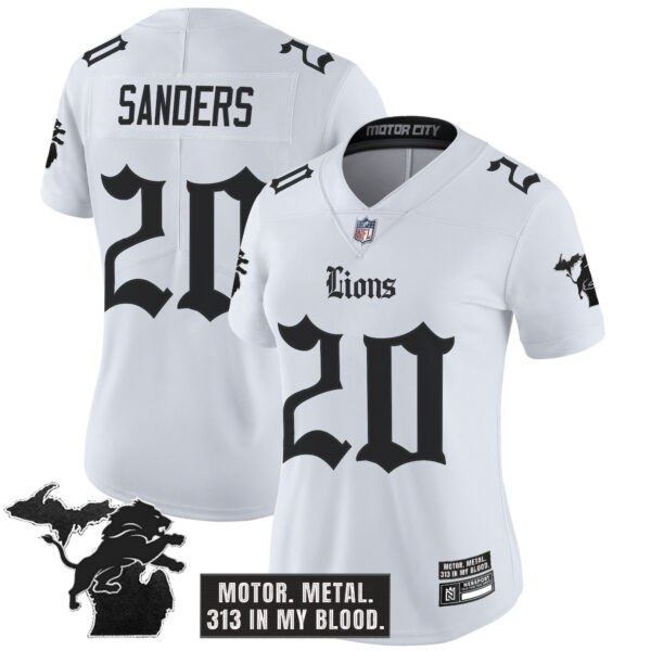 Women's Detroit Lions 'Gothic Motor Grit Edition' Vapor Limited Jersey - All Stitched - Image 14