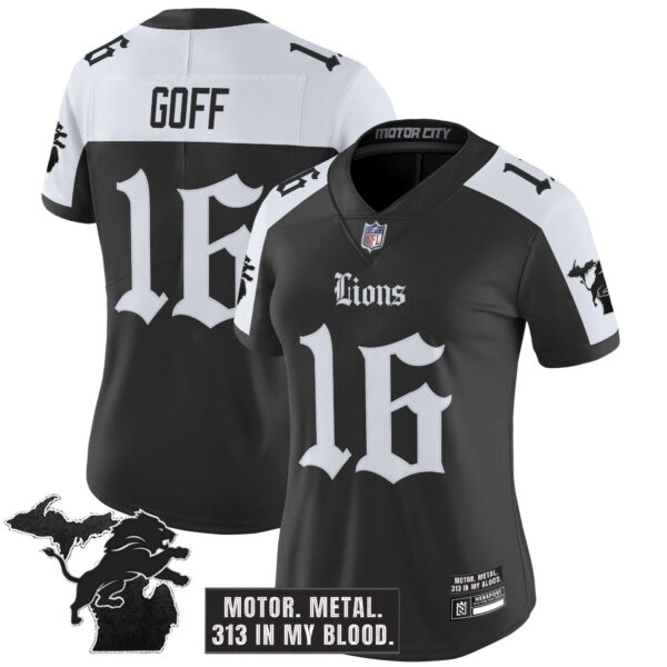 Women's Detroit Lions 'Gothic Motor Grit Edition' Vapor Limited Jersey - All Stitched - Image 18