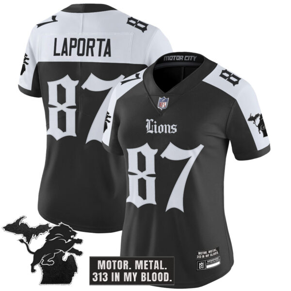 Women's Detroit Lions 'Gothic Motor Grit Edition' Vapor Limited Jersey - All Stitched - Image 23