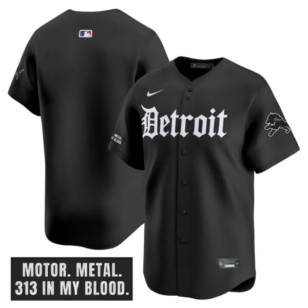 Men's Detroit Lions 'Motor Gothic Edition' Vapor Premier Limited Jersey - All Stitched - Image 9