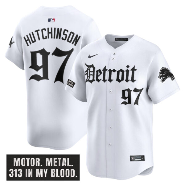 Men's Detroit Lions 'Motor Gothic Edition' Vapor Premier Limited Jersey - All Stitched - Image 12