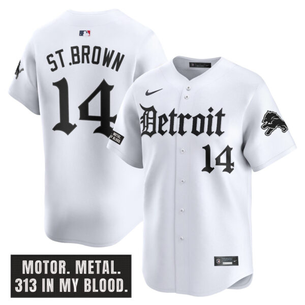 Men's Detroit Lions 'Motor Gothic Edition' Vapor Premier Limited Jersey - All Stitched - Image 13