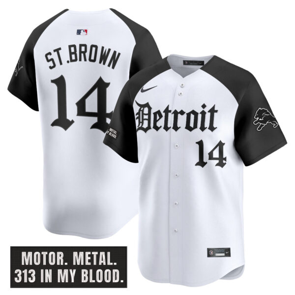 Men's Detroit Lions 'Motor Gothic Edition' Vapor Premier Limited Jersey - All Stitched - Image 22