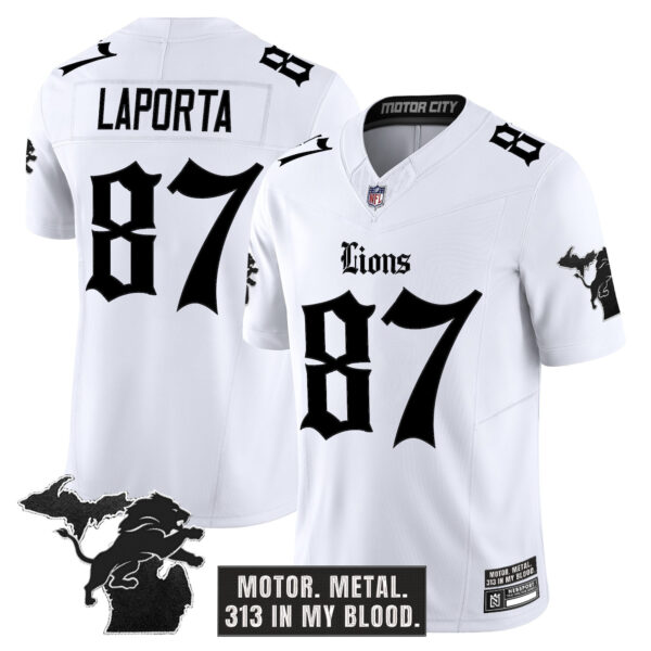 Men's Detroit Lions 'Gothic Motor Grit Edition' Vapor Limited Jersey - All Stitched - Image 16
