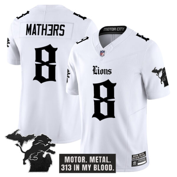 Men's Detroit Lions 'Gothic Motor Grit Edition' Vapor Limited Jersey - All Stitched - Image 19