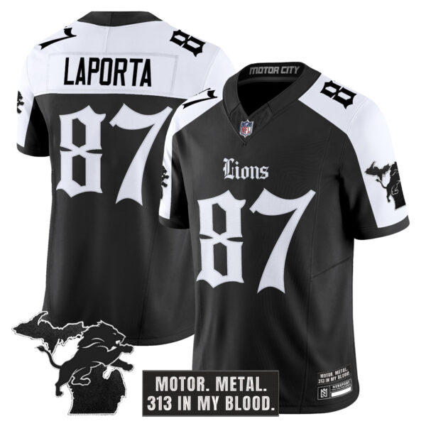 Men's Detroit Lions 'Gothic Motor Grit Edition' Vapor Limited Jersey - All Stitched - Image 25