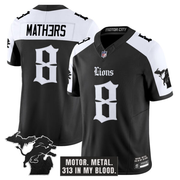 Men's Detroit Lions 'Gothic Motor Grit Edition' Vapor Limited Jersey - All Stitched - Image 27