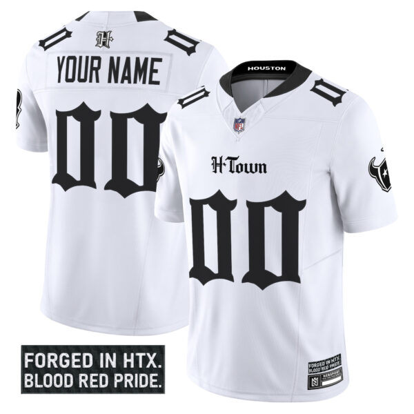 Houston Texans 'Gothic Lone Star Shadows Edition' Vapor Limited Custom Jersey - All Stitched - Image 2