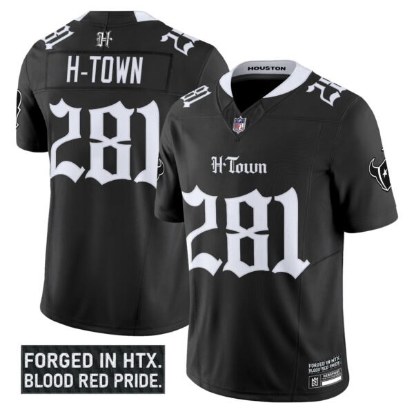 Men's Houston Texans 'Gothic Lone Star Shadows Edition' Vapor Limited Jersey - All Stitched - Image 2