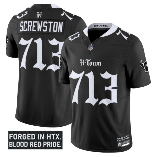 Men's Houston Texans 'Gothic Lone Star Shadows Edition' Vapor Limited Jersey - All Stitched - Image 3