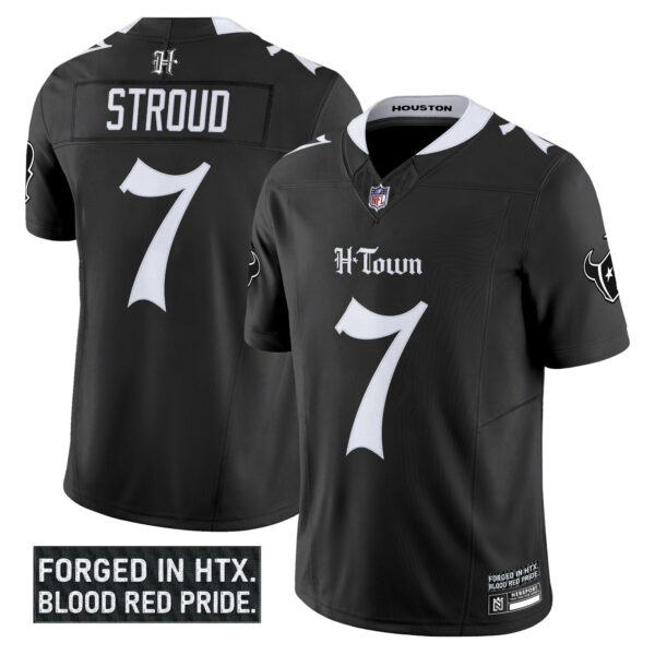 Men's Houston Texans 'Gothic Lone Star Shadows Edition' Vapor Limited Jersey - All Stitched - Image 4