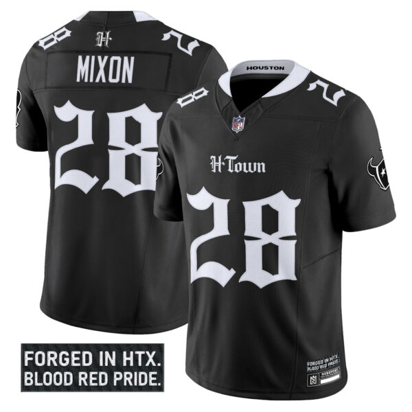 Men's Houston Texans 'Gothic Lone Star Shadows Edition' Vapor Limited Jersey - All Stitched - Image 5