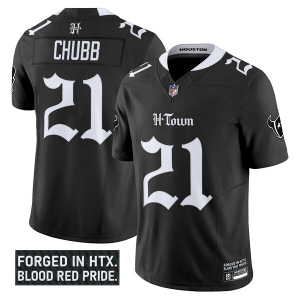 Men's Houston Texans 'Gothic Lone Star Shadows Edition' Vapor Limited Jersey - All Stitched - Image 9