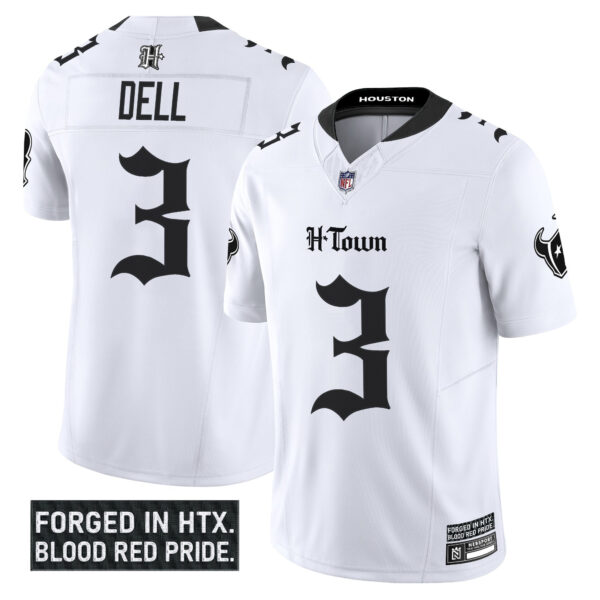 Men's Houston Texans 'Gothic Lone Star Shadows Edition' Vapor Limited Jersey - All Stitched - Image 15
