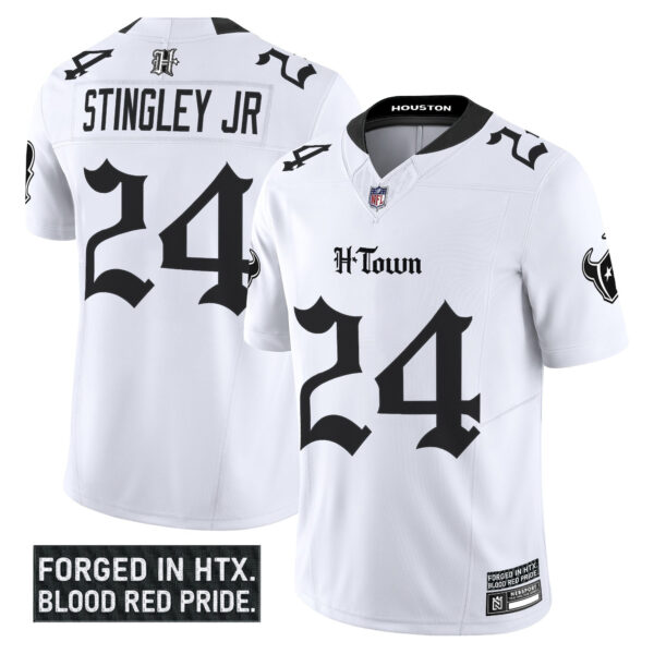 Men's Houston Texans 'Gothic Lone Star Shadows Edition' Vapor Limited Jersey - All Stitched - Image 16