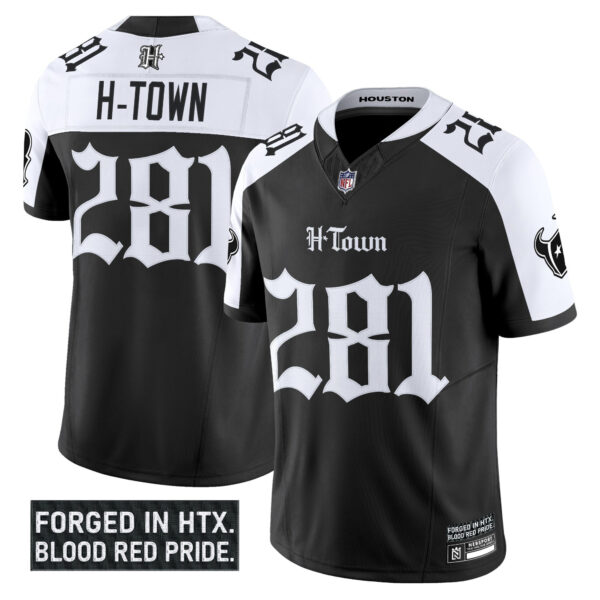 Men's Houston Texans 'Gothic Lone Star Shadows Edition' Vapor Limited Jersey - All Stitched - Image 20