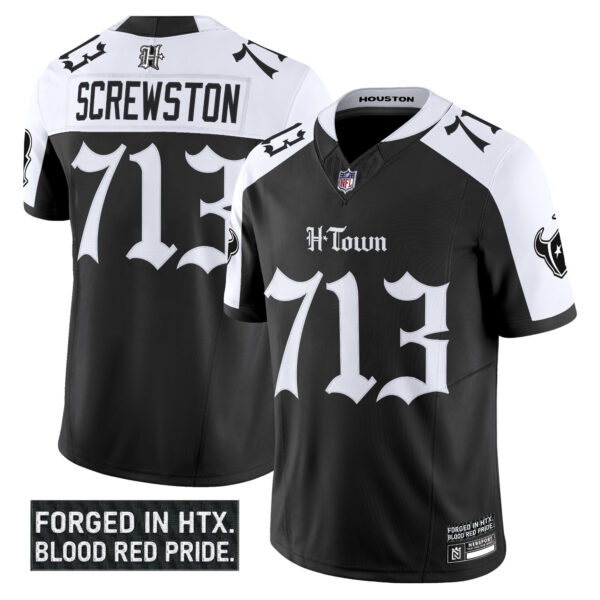 Men's Houston Texans 'Gothic Lone Star Shadows Edition' Vapor Limited Jersey - All Stitched - Image 21