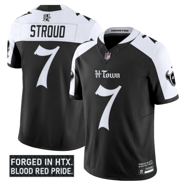 Men's Houston Texans 'Gothic Lone Star Shadows Edition' Vapor Limited Jersey - All Stitched - Image 22