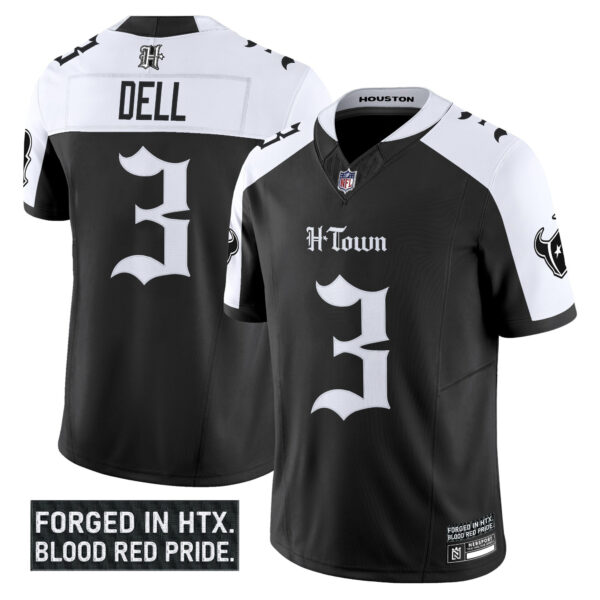 Men's Houston Texans 'Gothic Lone Star Shadows Edition' Vapor Limited Jersey - All Stitched - Image 24