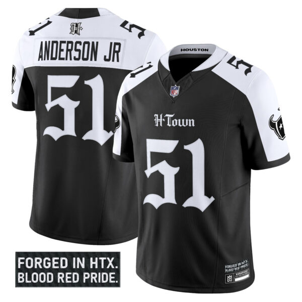 Men's Houston Texans 'Gothic Lone Star Shadows Edition' Vapor Limited Jersey - All Stitched - Image 26