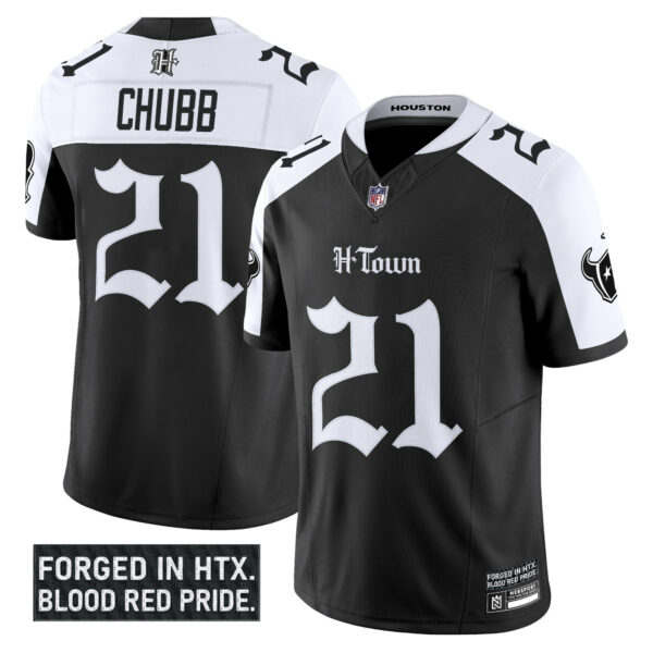 Men's Houston Texans 'Gothic Lone Star Shadows Edition' Vapor Limited Jersey - All Stitched - Image 27
