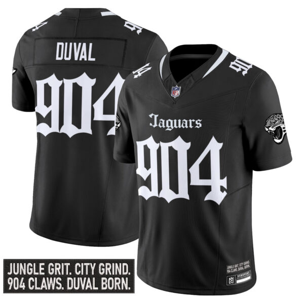 Men's Jacksonville Jaguars 'Gothic Duvall Shadows Edition' Vapor Jersey - All Stitched - Image 2