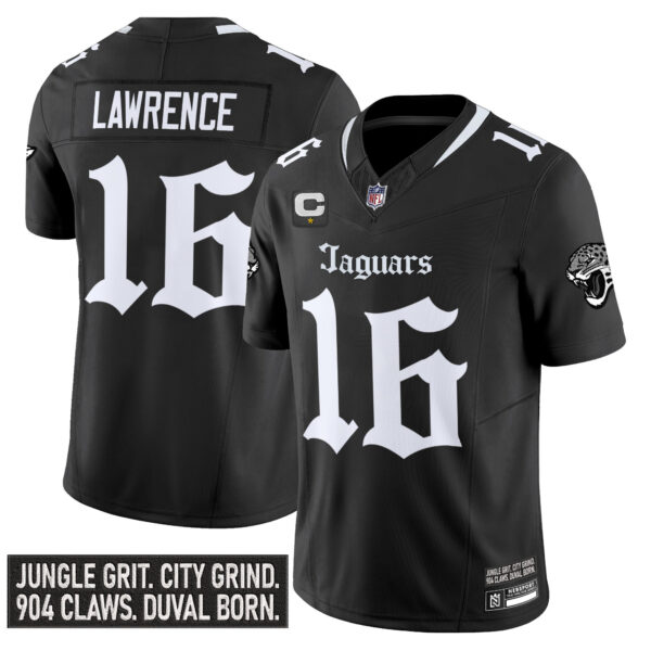 Men's Jacksonville Jaguars 'Gothic Duvall Shadows Edition' Vapor Jersey - All Stitched - Image 3