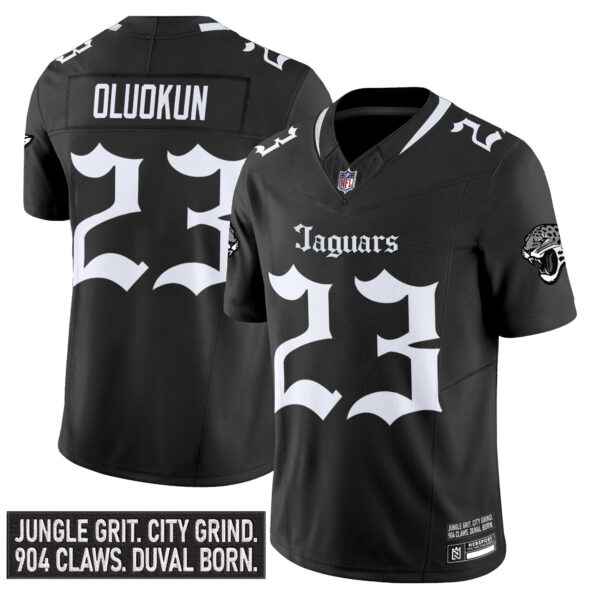 Men's Jacksonville Jaguars 'Gothic Duvall Shadows Edition' Vapor Jersey - All Stitched - Image 7
