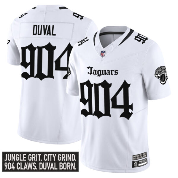 Men's Jacksonville Jaguars 'Gothic Duvall Shadows Edition' Vapor Jersey - All Stitched - Image 9