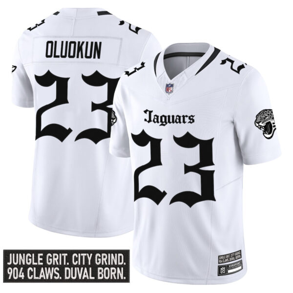 Men's Jacksonville Jaguars 'Gothic Duvall Shadows Edition' Vapor Jersey - All Stitched - Image 14