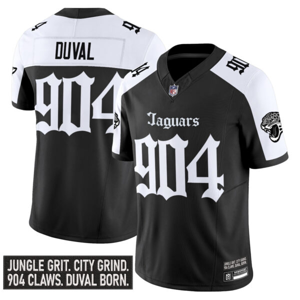 Men's Jacksonville Jaguars 'Gothic Duvall Shadows Edition' Vapor Jersey - All Stitched - Image 16