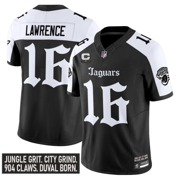 Men's Jacksonville Jaguars 'Gothic Duvall Shadows Edition' Vapor Jersey - All Stitched - Image 17
