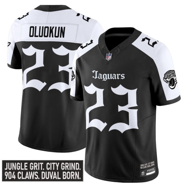 Men's Jacksonville Jaguars 'Gothic Duvall Shadows Edition' Vapor Jersey - All Stitched - Image 21
