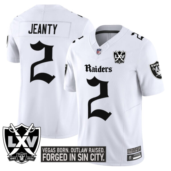Men's Las Vegas Raiders 'Gothic Sin City Shadows Edition' Vapor Limited Jersey - All Stitched - Image 6