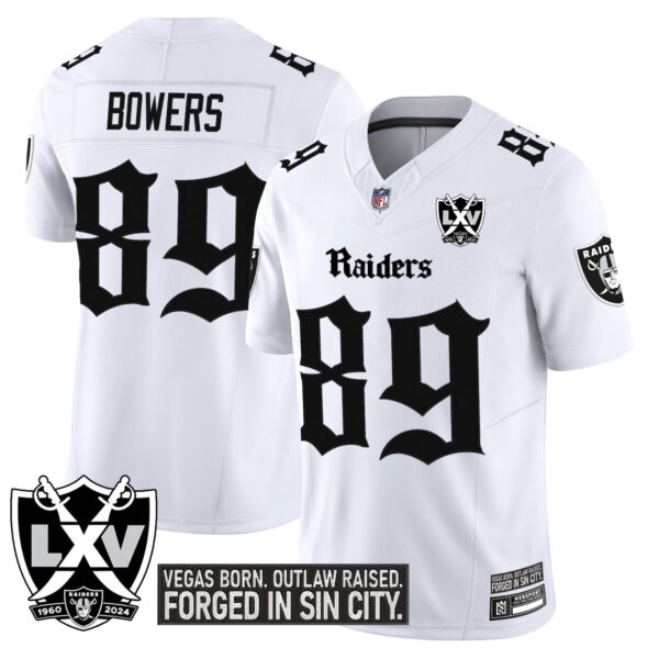 Men's Las Vegas Raiders 'Gothic Sin City Shadows Edition' Vapor Limited Jersey - All Stitched - Image 8