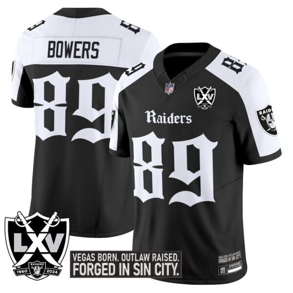 Men's Las Vegas Raiders 'Gothic Sin City Shadows Edition' Vapor Limited Jersey - All Stitched - Image 13