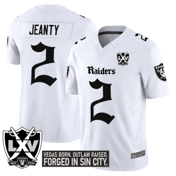 Men's Las Vegas Raiders 'Gothic Sin City Shadows Edition' Vapor Limited Jersey V2 - All Stitched - Image 6