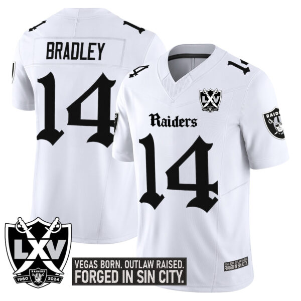 Men's Las Vegas Raiders 'Gothic Sin City Shadows Edition' Vapor Limited Jersey V2 - All Stitched - Image 10