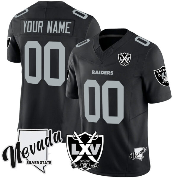 Raiders 2025 Vapor Limited Custom Jersey - 65th Anniversary V2 - All Stitched - Image 2