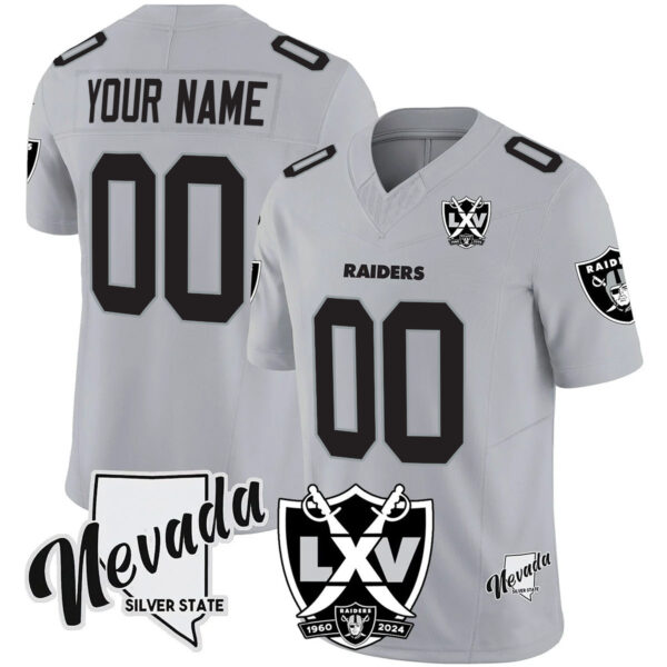Raiders 2025 Vapor Limited Custom Jersey - 65th Anniversary V2 - All Stitched - Image 3