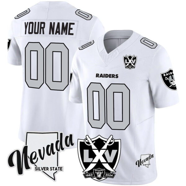 Raiders 2025 Vapor Limited Custom Jersey - 65th Anniversary V2 - All Stitched - Image 4