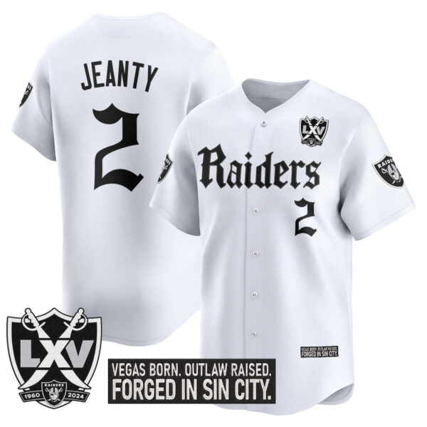 Men's Las Vegas Raiders 'Gothic Sin City Shadows Edition' Vapor Baseball Jersey - All Stitched - Image 7
