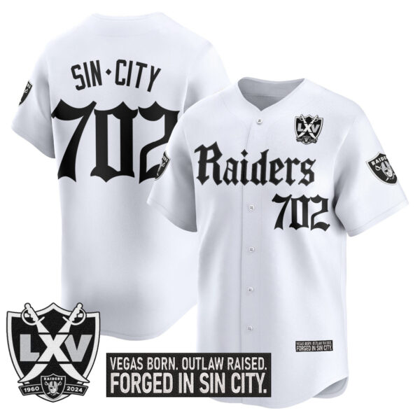 Men's Las Vegas Raiders 'Gothic Sin City Shadows Edition' Vapor Baseball Jersey - All Stitched - Image 8