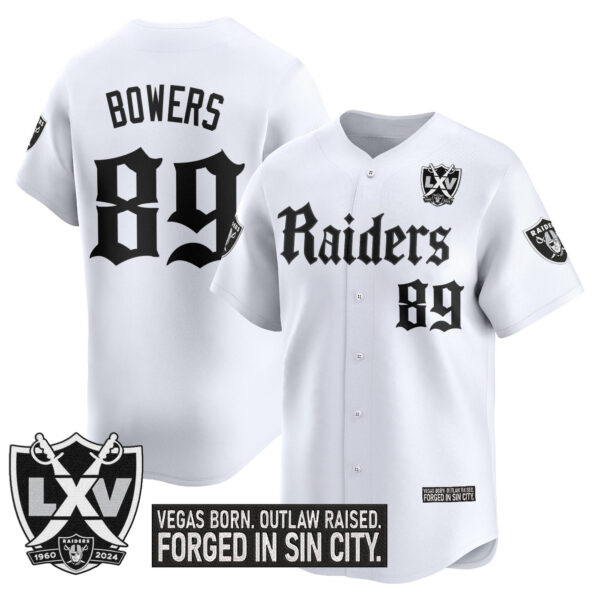 Men's Las Vegas Raiders 'Gothic Sin City Shadows Edition' Vapor Baseball Jersey - All Stitched - Image 9